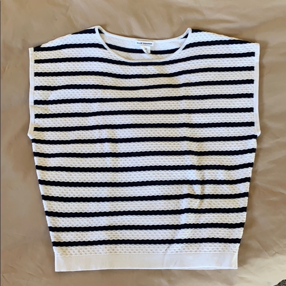 Club Monaco Sleeveless Striped Sweater